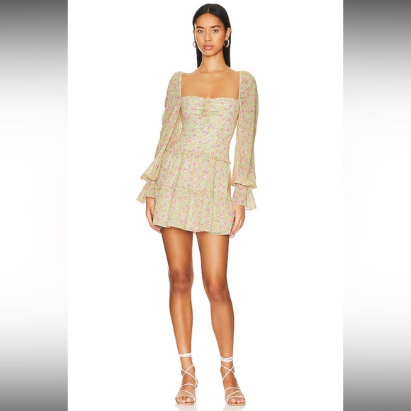 Majorelle Revolve Apple Mini Dress in Pink Lemonade Multi S - Picture 2 of 8